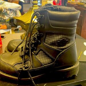 Black Harley Davidson combat boots
